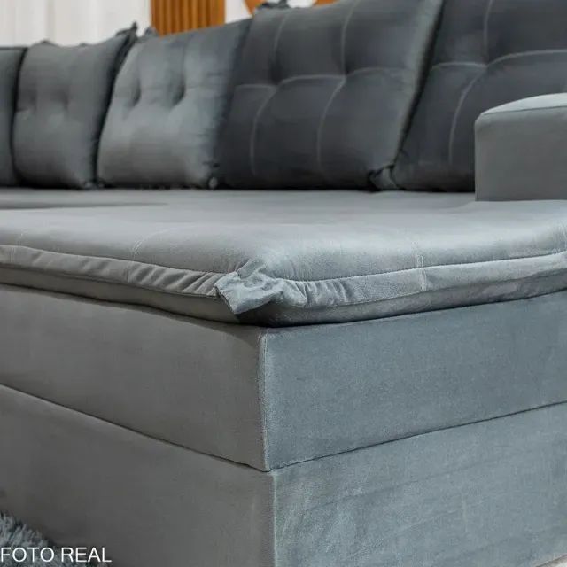 PROMOÇÃO SOFÁ DE CANTO ATLANTA 3,20M COM CHAISE - PAGUE SÓ NA ENTREGA! - Foto 5