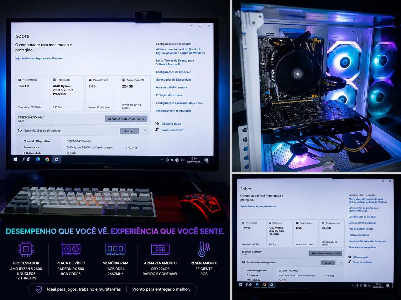 Pc gamer Ryzen 5 - Foto 2