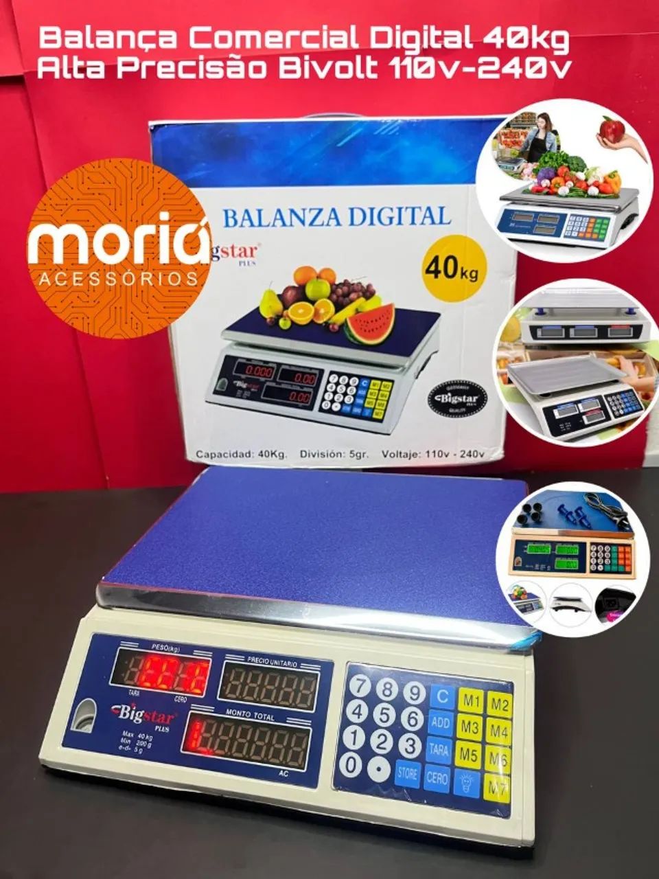 Balança Comercial 40kg Digital Ideal para mercadinhos, feiras - Foto 2