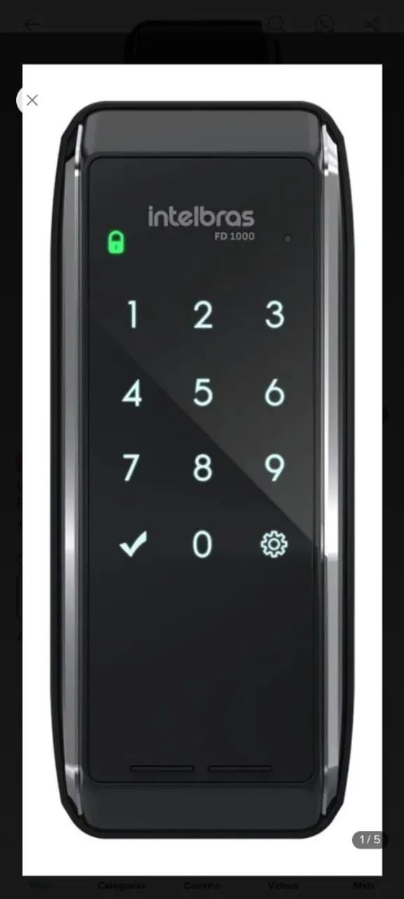 Fechadura digital Intelbras valor 280,00