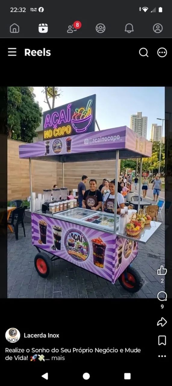 Carrinho de açaí 