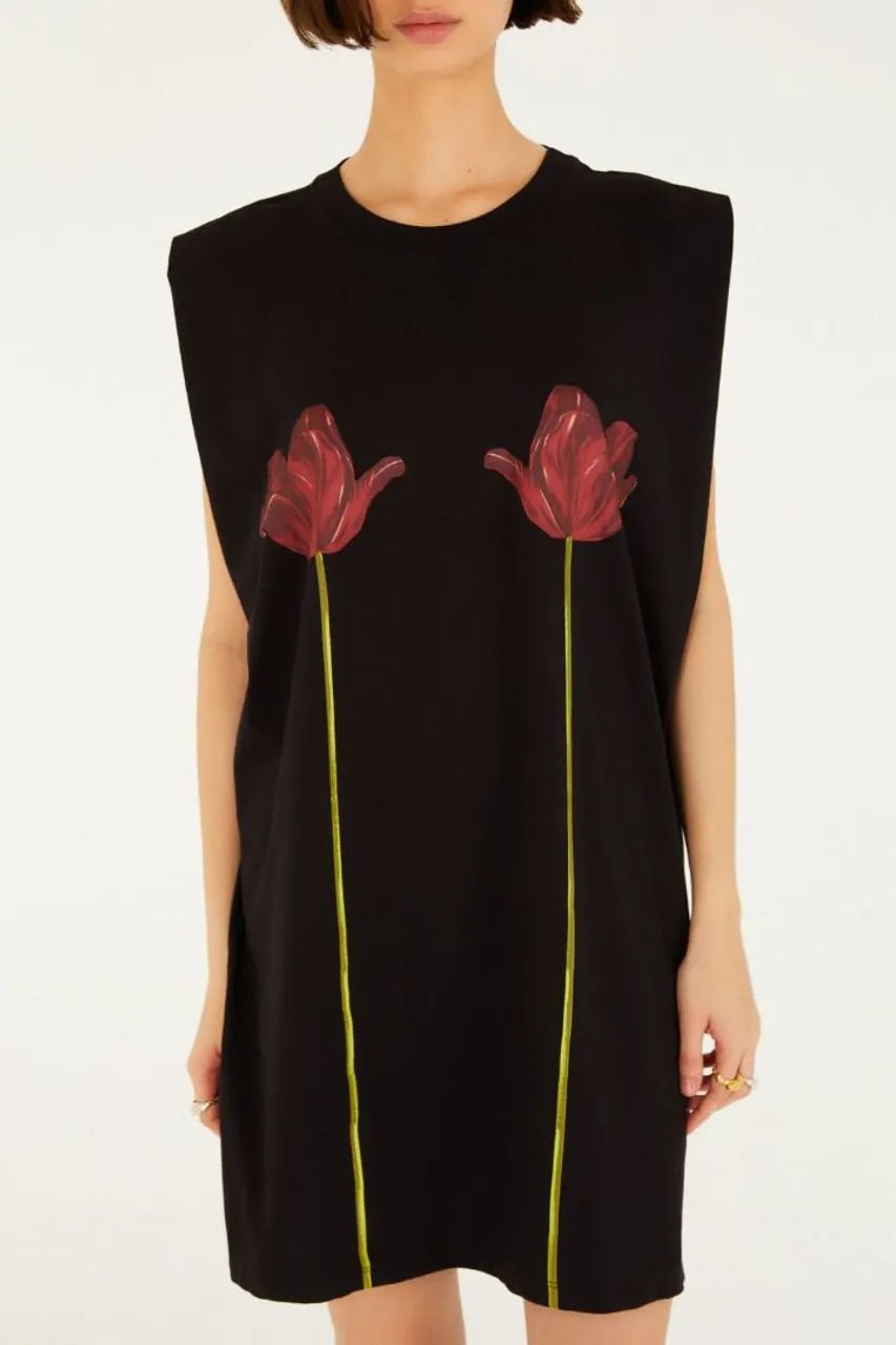 Vestido curto flor Farm  - Foto 2