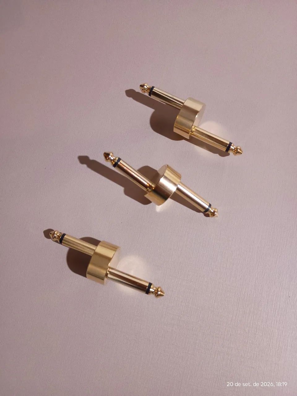 Kit com 3 conector Plug p10 tipo z para pedais