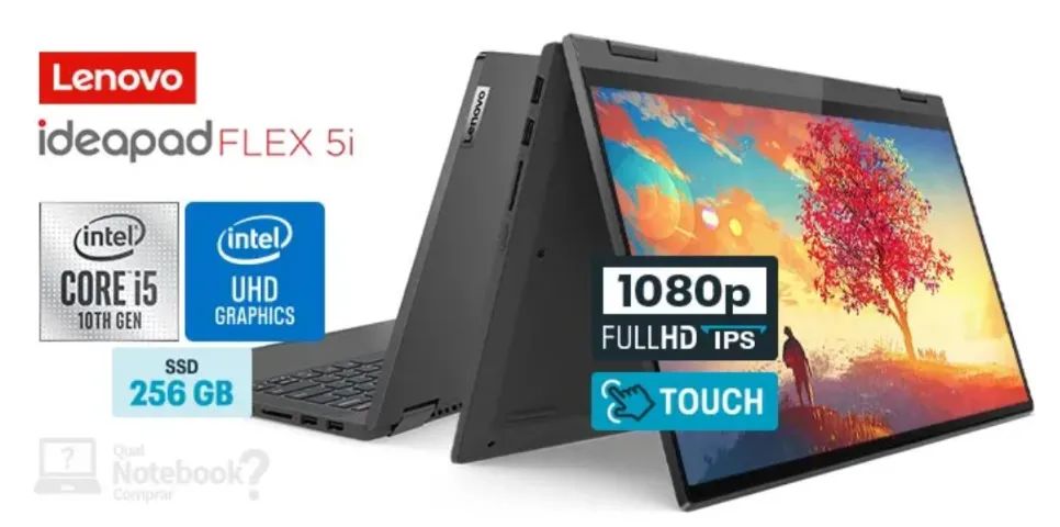 notebook Lenovo ideapadFLEX5i tela sensível ao toque - Foto 2