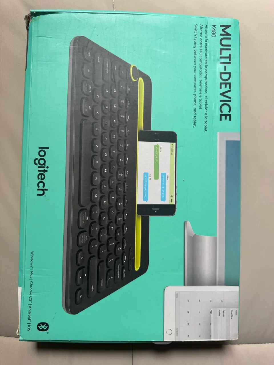 Teclado logitech qwerty k480 como novo