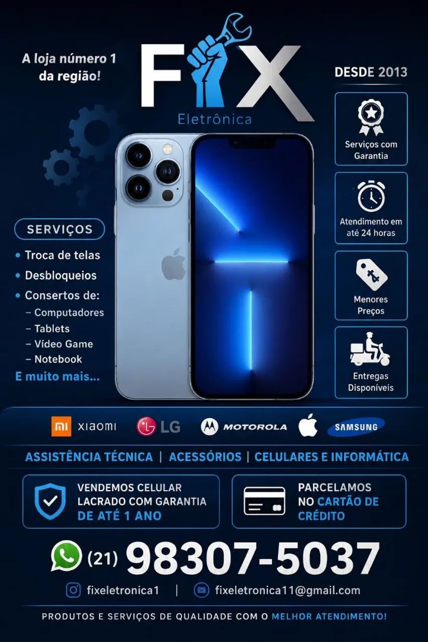 Manutenção de celular e vendas 