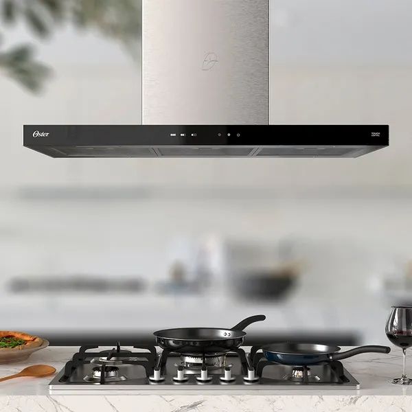 Coifa de Ilha Oster 90cm Inox 5 e 6 Bocas Touch Control OCFA590 220V - Foto 2