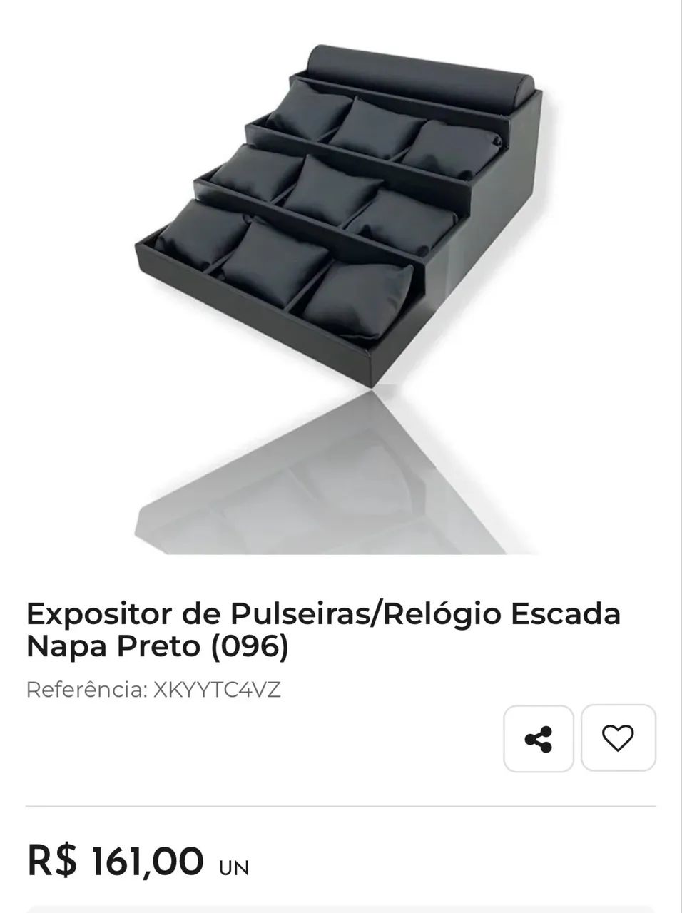Expositor de pulseiras/relogios escada Napa preto - Foto 2