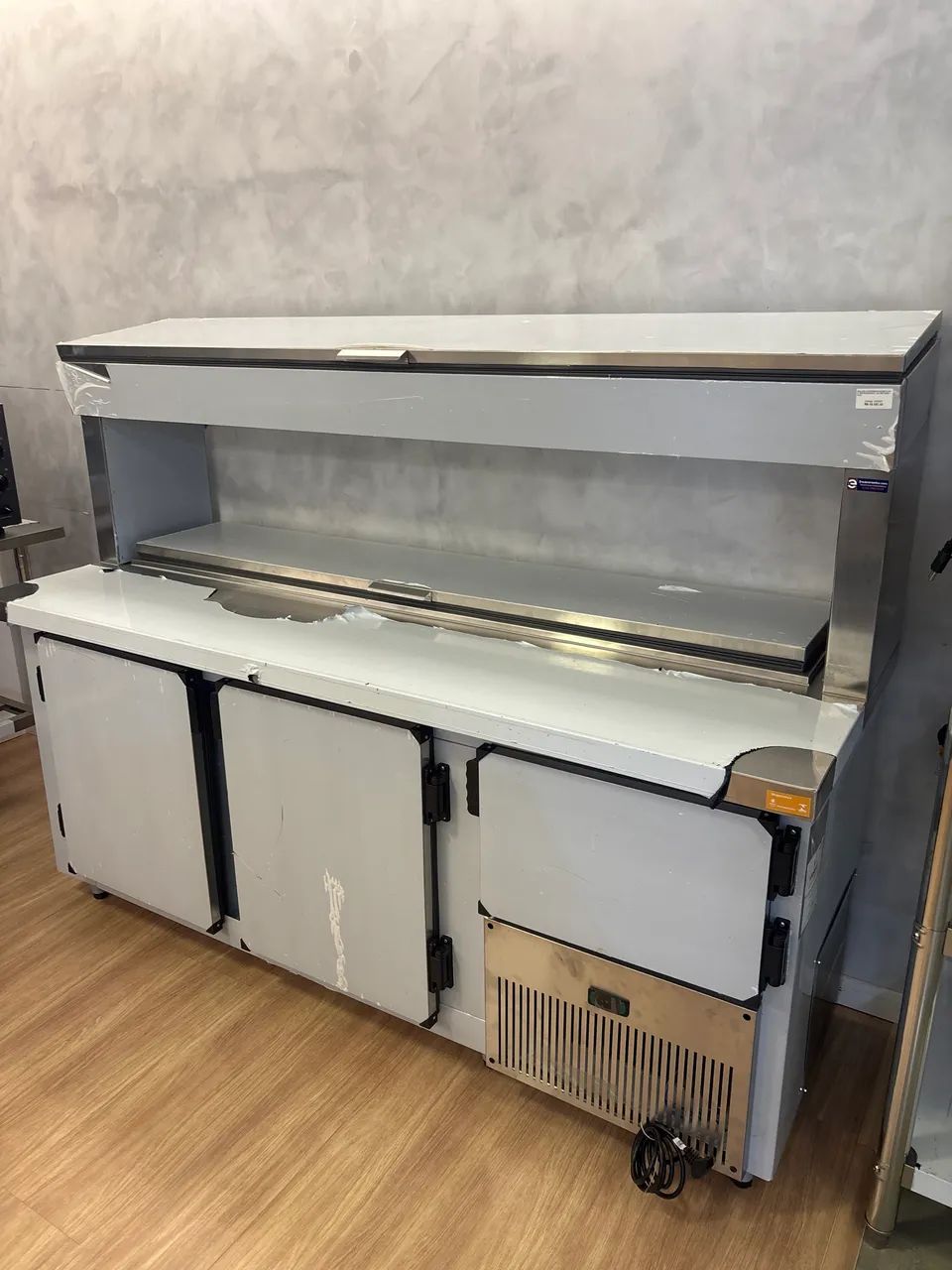 Balcão condimentador duplo 2m 