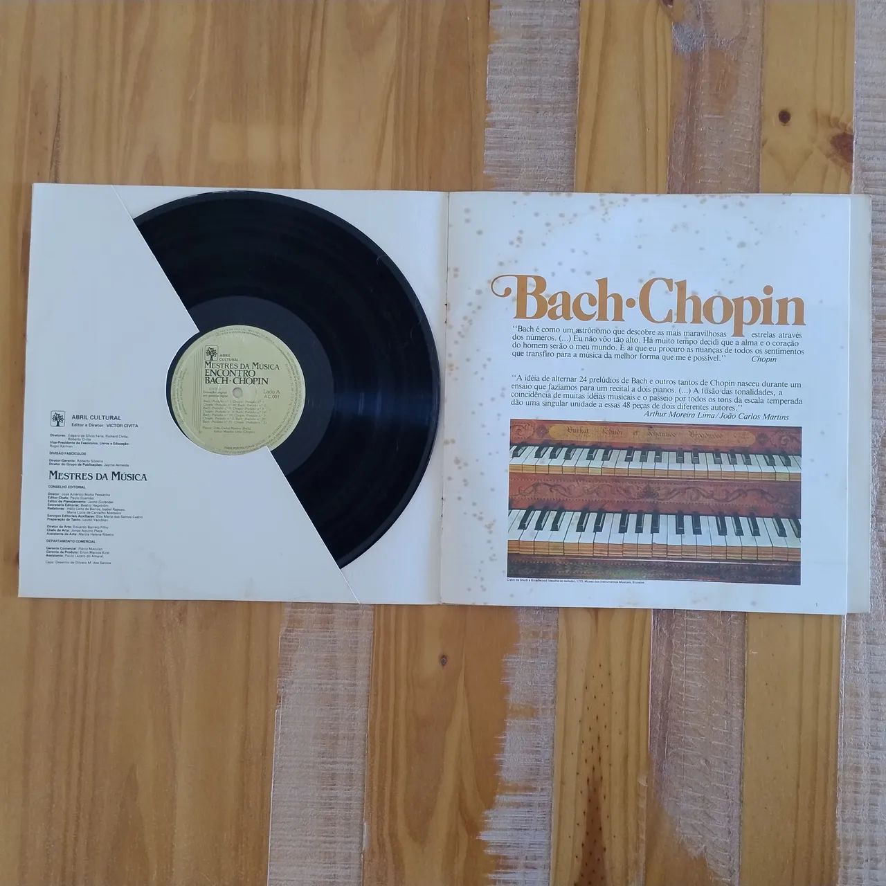 LP duplo Encontro Bach Chopin Martins Moreira Lima  - Foto 3