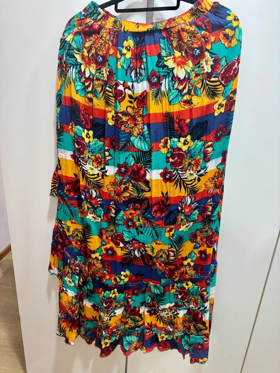 Saia longa estampado em viscose de seda  - Foto 5