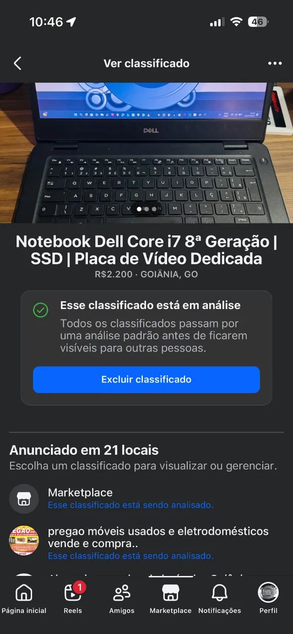 Notebook Dell Core i7 8ª Geração | SSD | Placa de Vídeo Dedicada - Foto 2