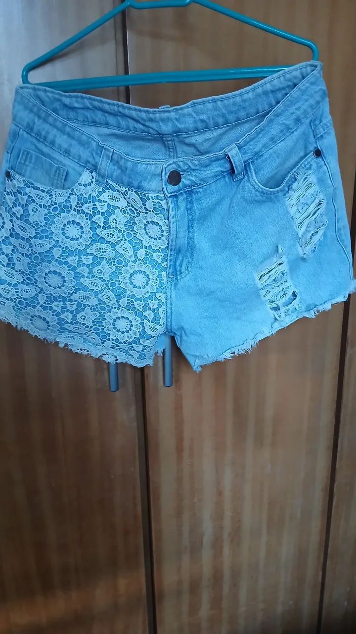 LOTE DE 3 SHORTS FEMININO 46 - Foto 5