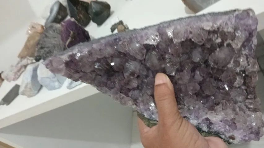 Cristal de amentista e duas ágatas - Foto 3