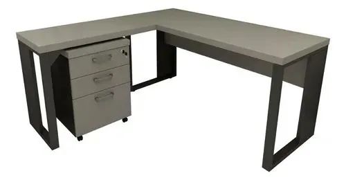 Mesa de escritório.conjunto de mesa + gaveteiro... - Foto 4