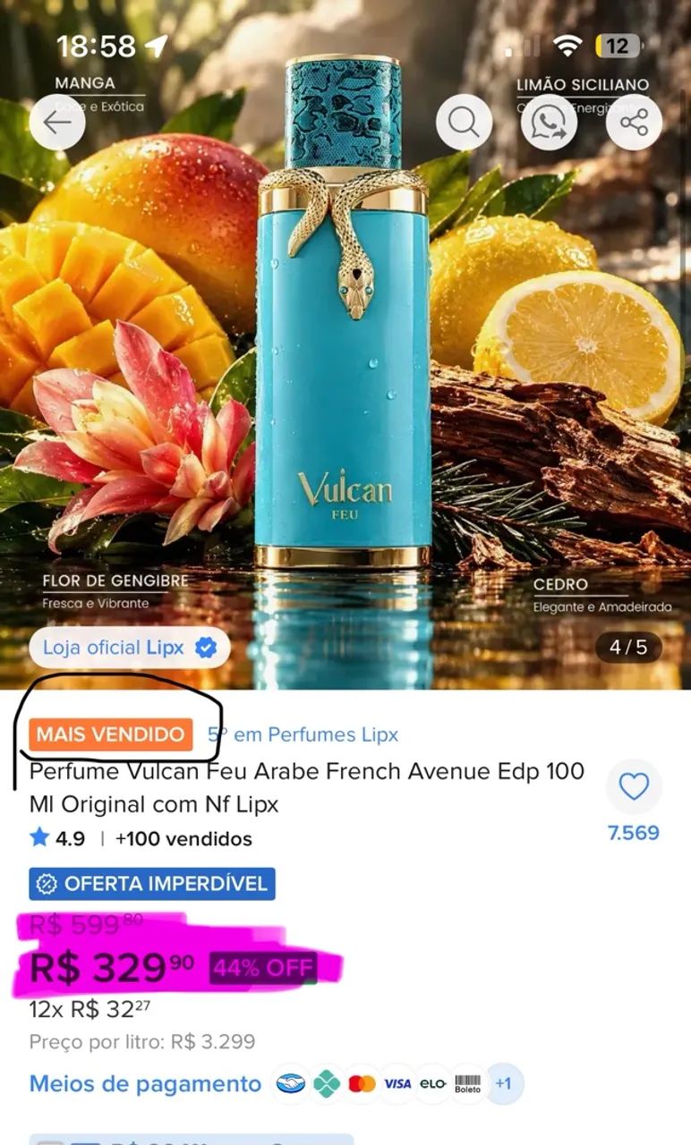 Perfume vulcan feu  - Foto 5