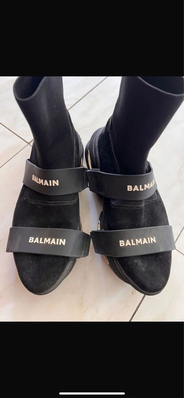 Tênis Balmain cano alto bbold  - Foto 4