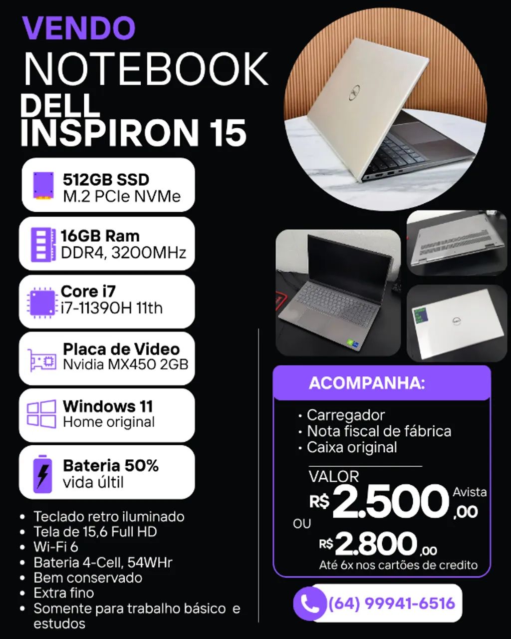 Notebook Dell Inspiron 15