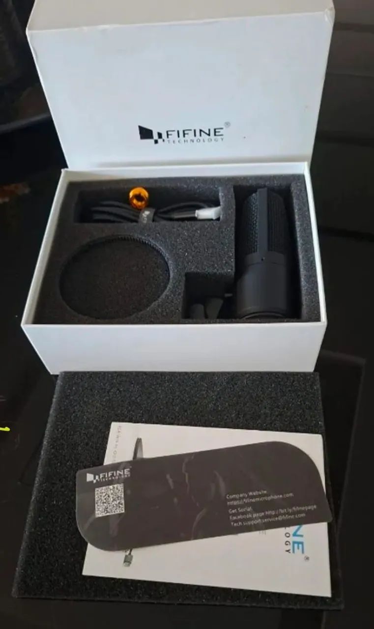 MICROFONE FIFINE K670 + BRAÇO ARTICULADO E POPFILTER - Foto 4