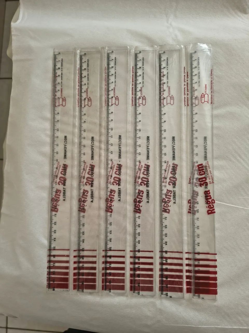 6 réguas 30 cm
