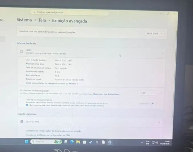 Monitor, 17.1 POLEGADAS HD 5ms 75Hz VGA/HDMI 