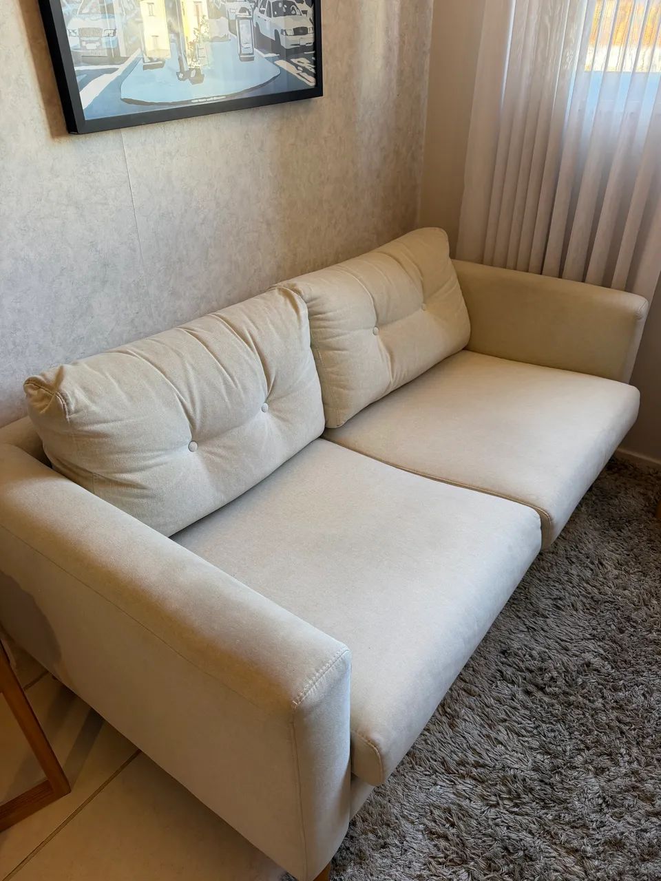 Sofá Etna 2 lugares | Moderno | Cor Creme - Foto 3