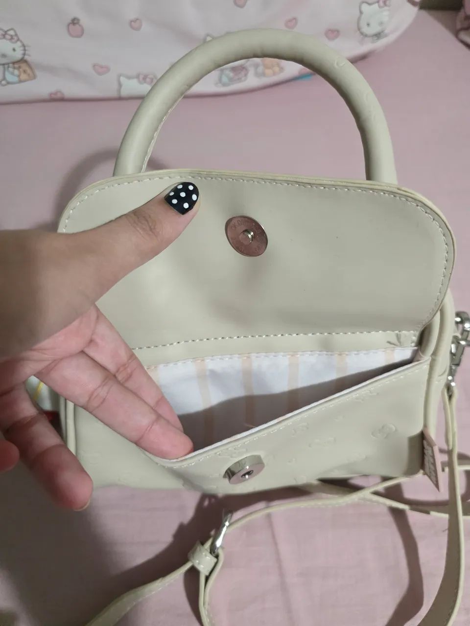 Bolsa Hello Kitty Sanrio branca fofa - Foto 4