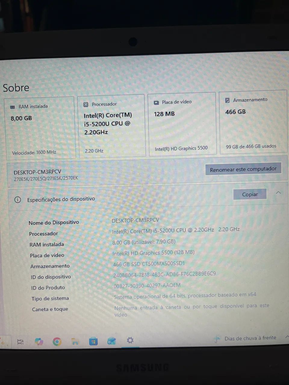 VENDO NOTEBOOK i5 