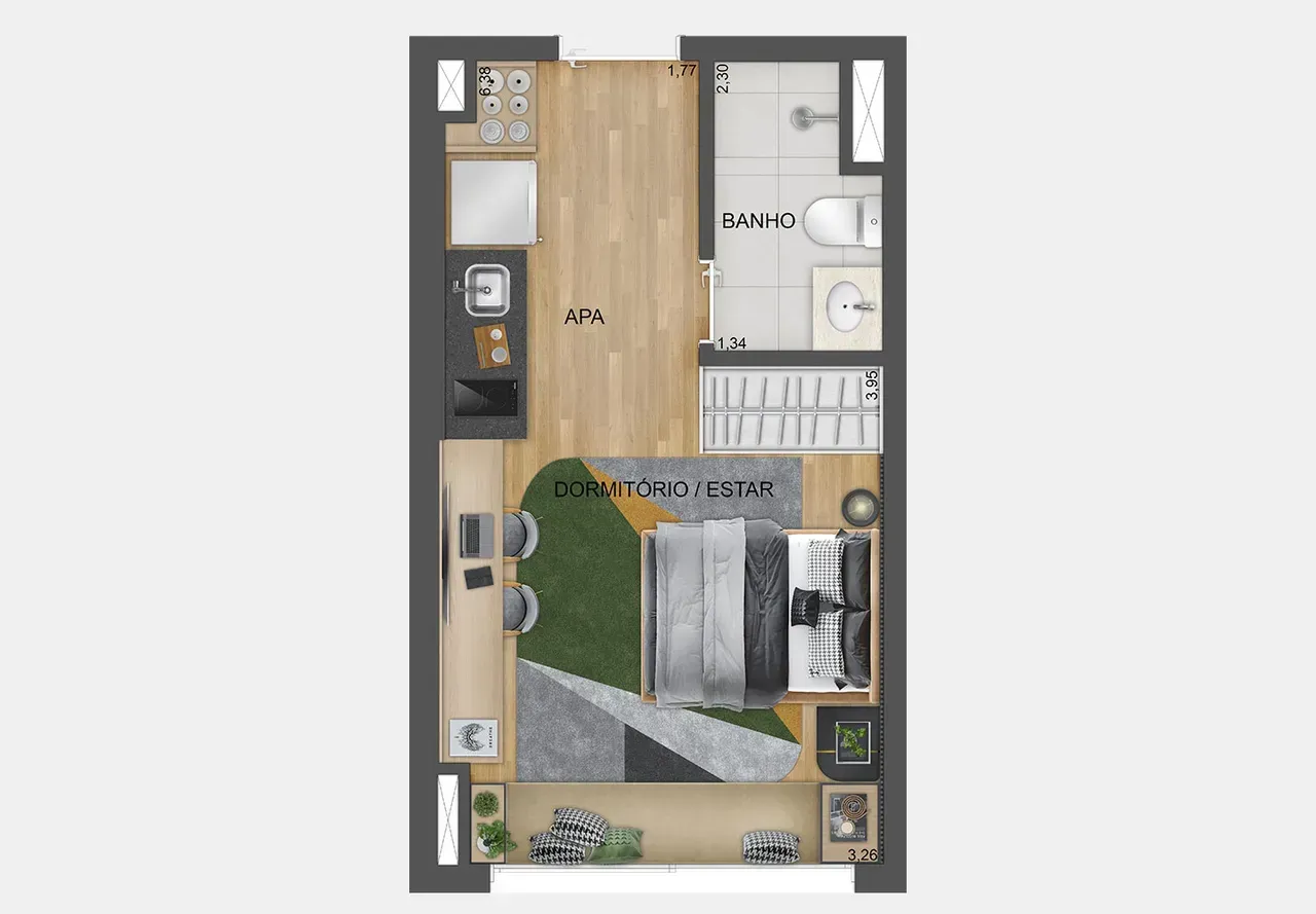 PLANTA 25m²