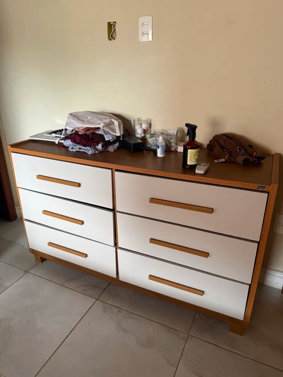 Cômoda MDF nova 6 gavetas grandes 