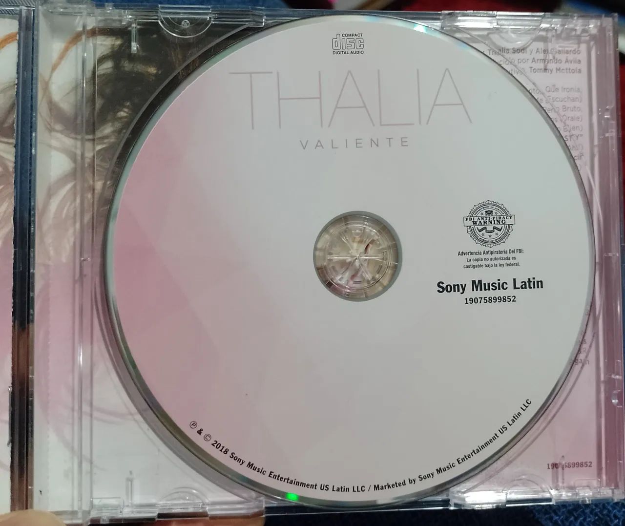 CD - Thalia - Valiente - (2018) - Foto 3