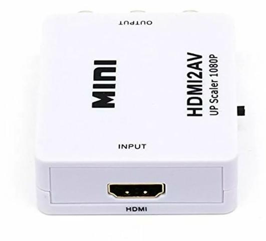 Conversor Adaptador Hdmi Para Rca AV Audio Video TV Box - Foto 4