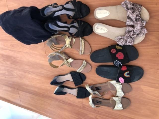 7 pares de sapato tam 38 por 140 reais
