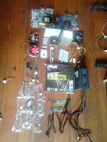 Peças variadas para computador
