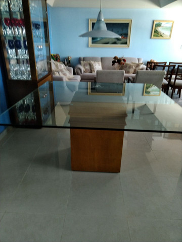 Mesa quadrada tampo de vidro 1,50 X 1,50 espessura do vidro 10 mm - Foto 4