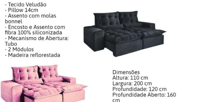 Sala sofá retrátil e reclinável - Foto 4