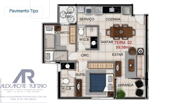 Smart 445, Evolução da Ponta Verde Smart445 2\4 Suíte Varanda Gourmet 53m² Próximo da Orla - Foto 3