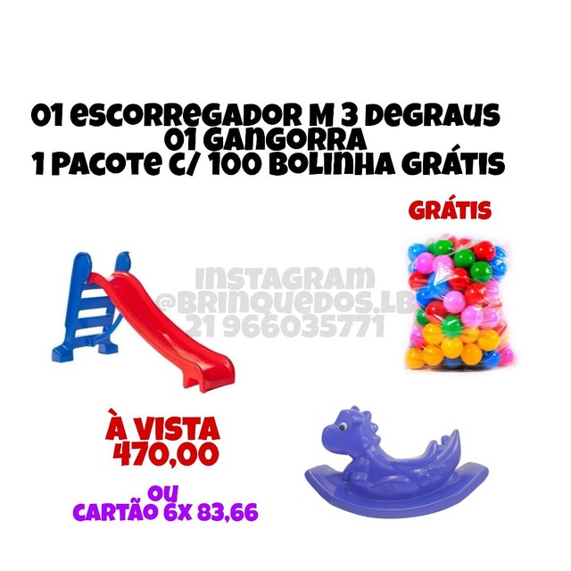Brinquedos infantis 01 escorregador+ 01 gangorra novos para venda. Valores na descrição... - Foto 5