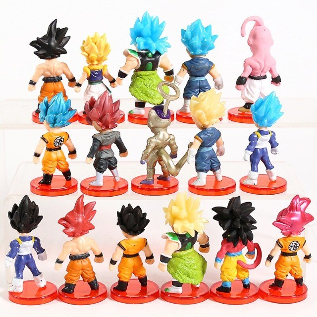 Boneco Dragon Ball Goku Ssj Blue Azul Z Super Dragonball Figura Miniatura  18cm - WIN Colecionáveis