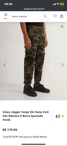 Calça jogger best sale camuflada renner