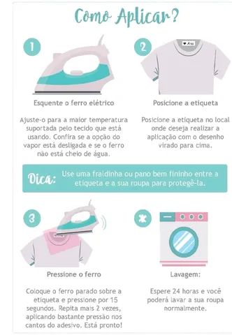 Adesivo Têxtil (etiqueta) folha A4 - Foto 3