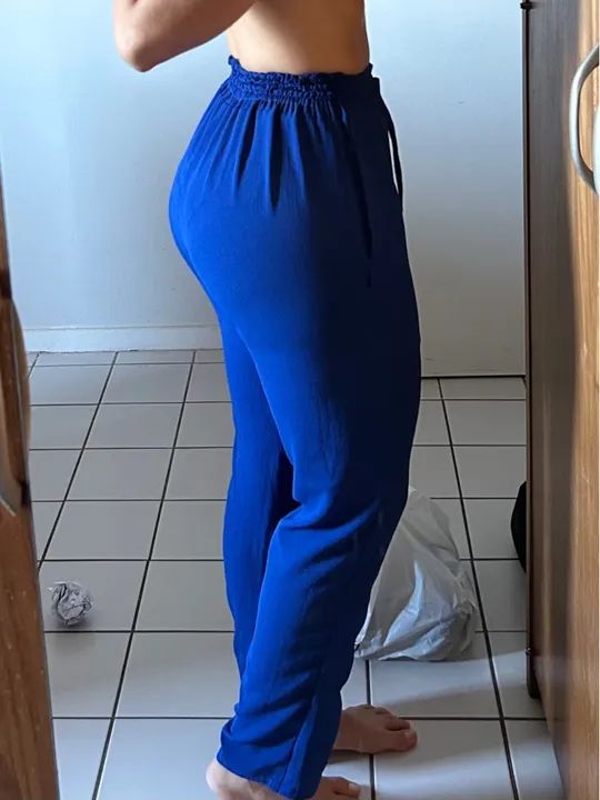 Calça de praia azul 