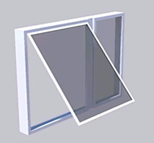 Janela de abrir em PVC, nova e  sem uso 1,36m x 0,93m
