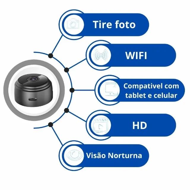 Promoção Mini Câmera A9 Original Sem fio 1080p até 2k Monitoramento Segurança - Foto 2