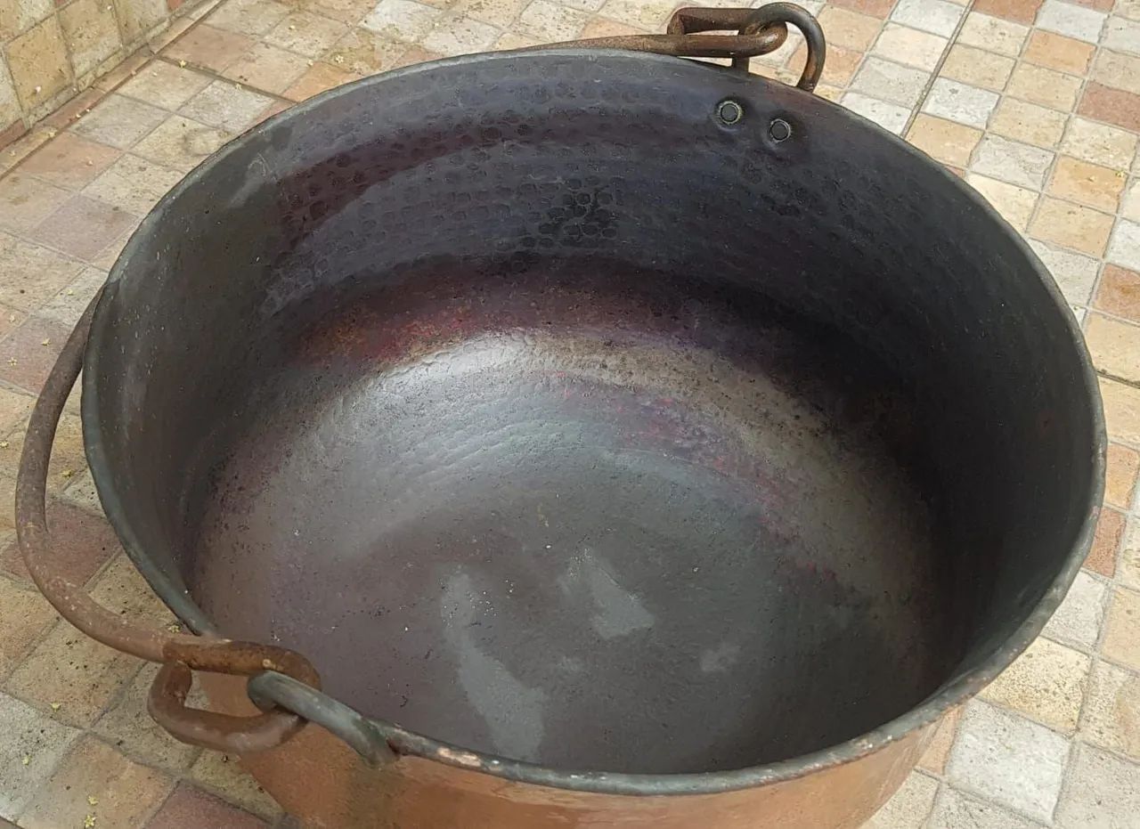 Caldeirão de cobre antigo - Foto 4
