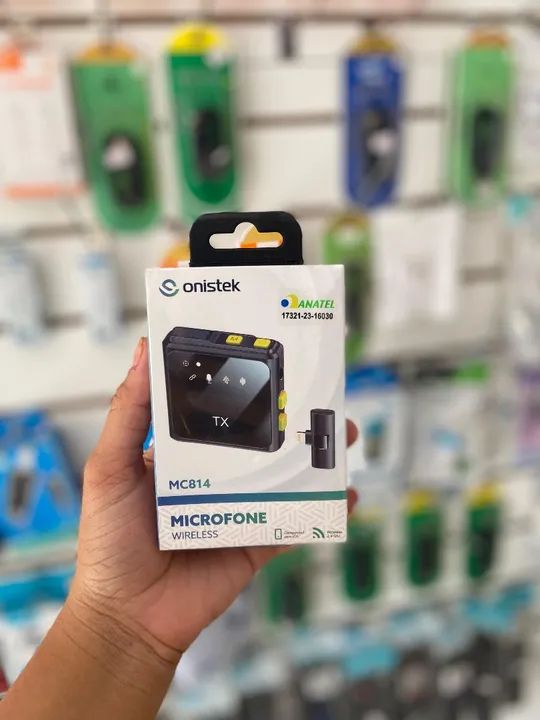 Microfone lapela IPhone e Tipo C profissional Onistek - ENTREGA A DOMICÍLIO 