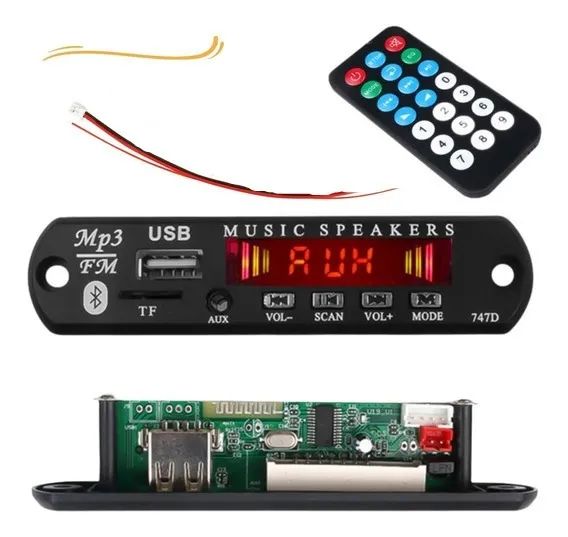 Placa Receiver Bluetooth Usb aux sd fm controle para caixas bob - Foto 2