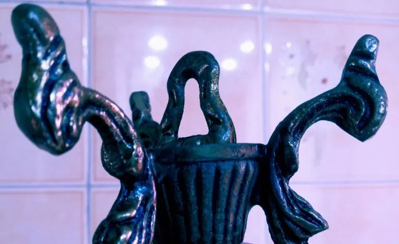 Lustre bronze com cascata pingentes de vidro - Foto 5