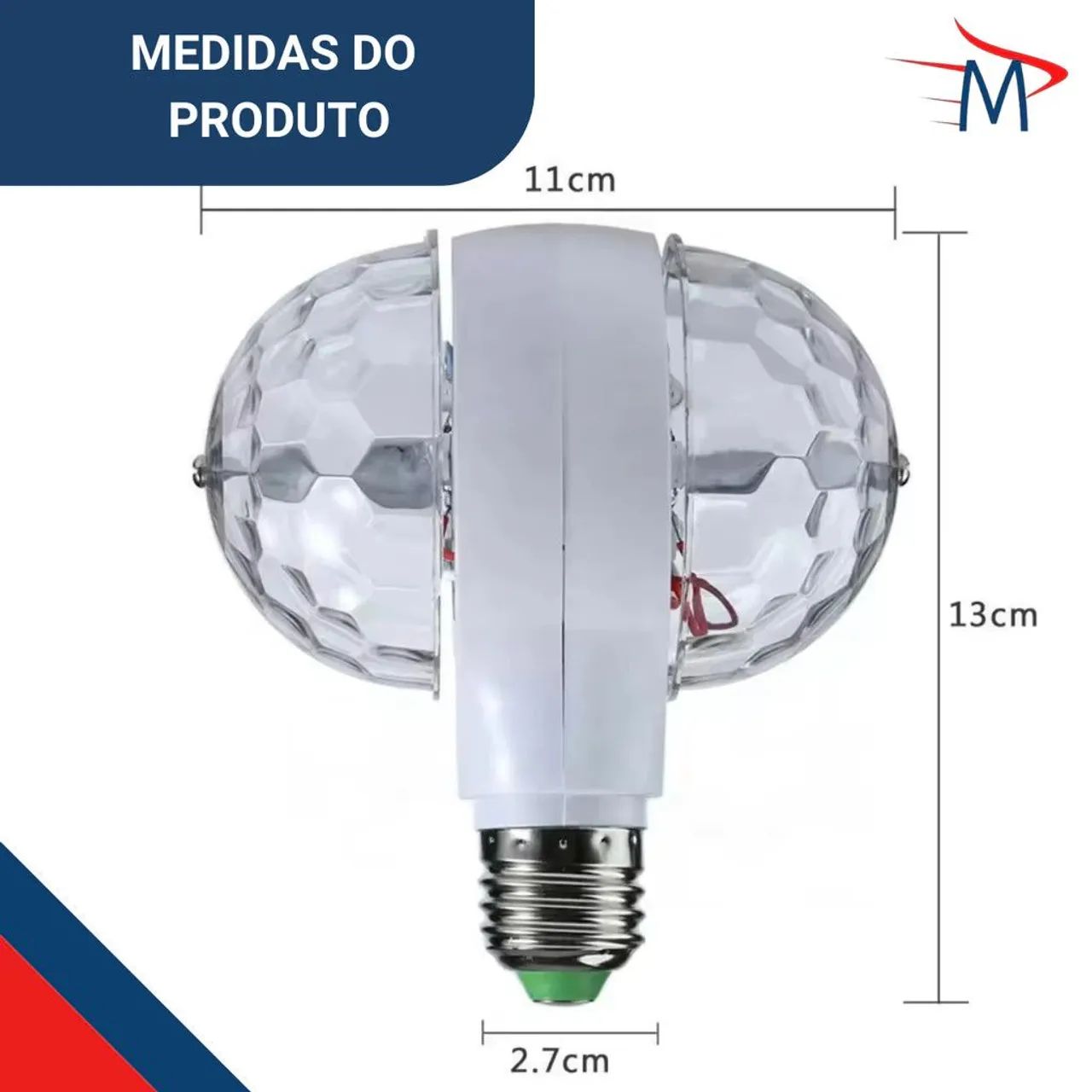 Lâmpada Giratória Colorida Dupla de Led  - Foto 4