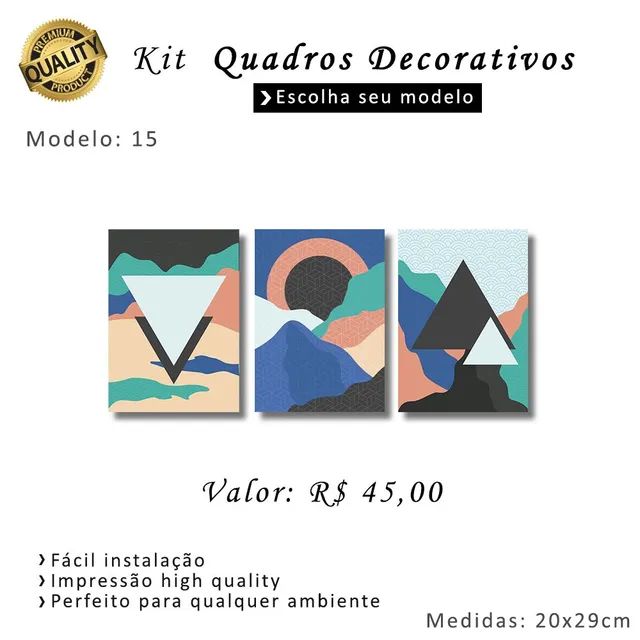 Kit Quadros Decorativos em MDF 03 - Foto 5